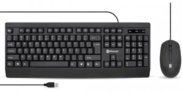 KIT TECLADO Y MOUSE ALAMBRICO USB ANTIDERRAMES ULTRASILCENCIOSO