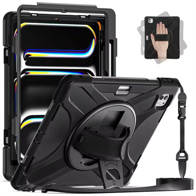 FUNDA DE USO RUDO CON CORREA Y GIRO 360 PARA IPAD PRO 11.0 (M4)