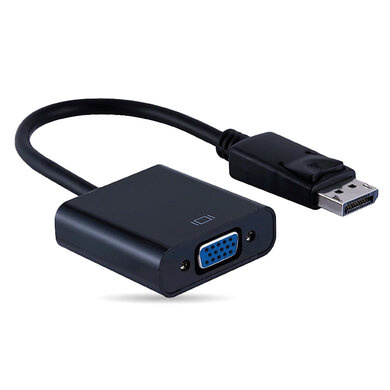 ADAPTADOR DISPLAYPORT MACHO VGA HEMBRA NEGRO