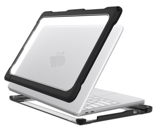 CARCASA FUNDA DE USO RUDO PARA MACBOOK NEGRO