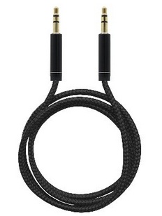 CABLE STEREO DE NYLON. MACHO - MACHO 1 M NEGRO BROBOTIX