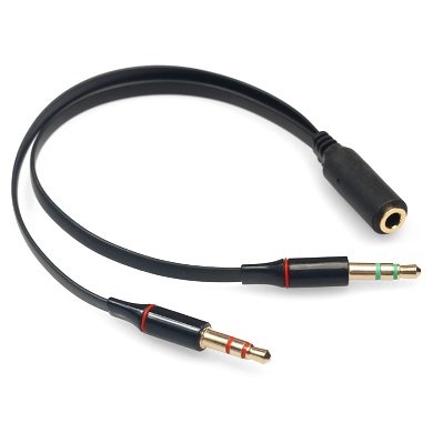 ADAPTADOR STEREO INY A 3.5 DUAL MACHO NEGRO BROBOTIX