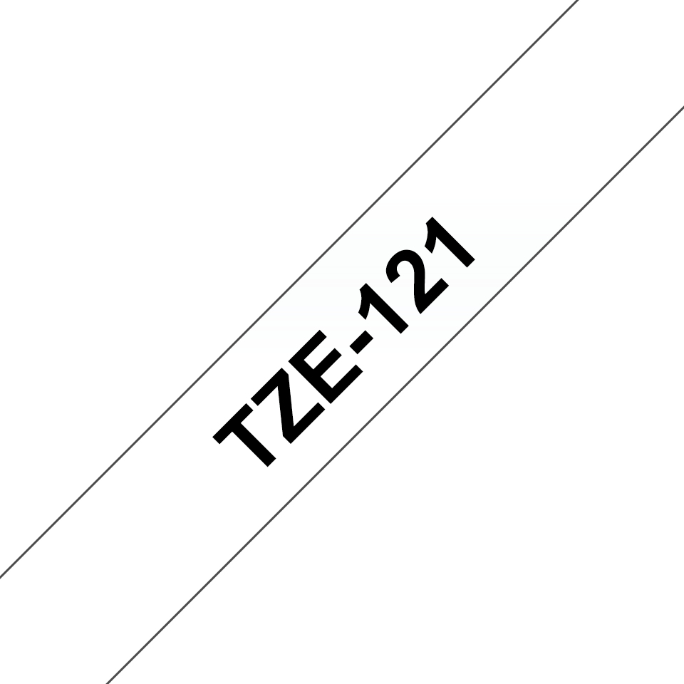 CINTA NEGRO SOBRE TRANSPARENTE 9MM X 8M