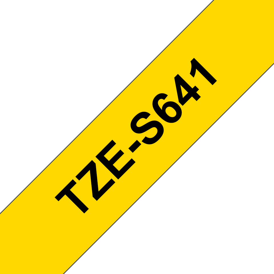 CINTA NEGRO SOBRE AMARILLO 18MM X 8M ADHESIVO IND EXTRA FUERTE