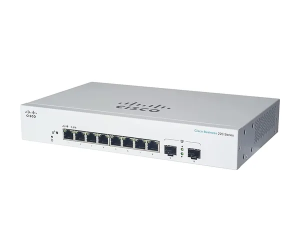CBS220 SMART 8-PORT GE EXT PS 2X1G SFP