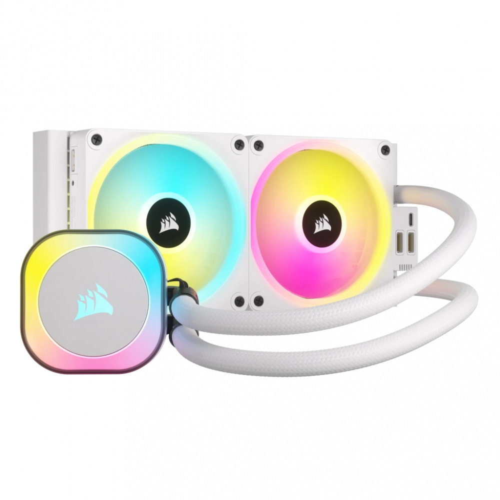 ENFRIAMIENTO LIQUIDO CORSAIR ICUE LINK H100I RGB AIO 240MM BLANC