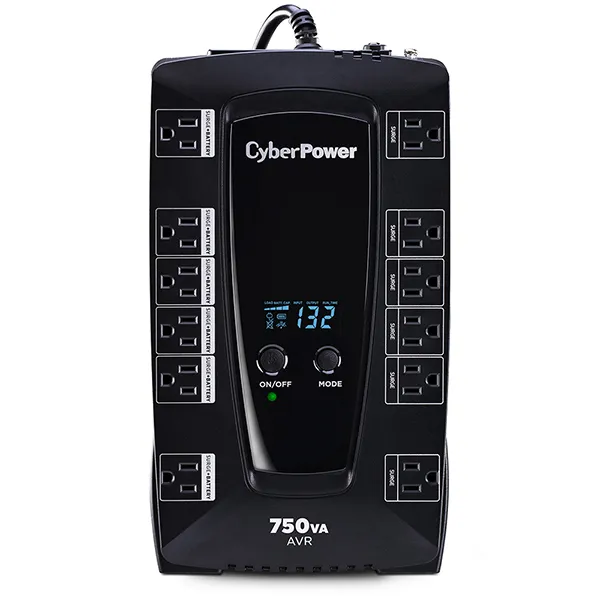 UPS INTERACTIVO 750VA/450W 12 NEMA 5-15R PANTALLA LCD RJ11