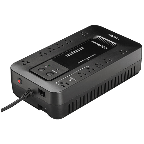 NOBREAK UPS CYBERPOWER EC750 750VA/450W.ECO.STANDBY.12CONT.RJ11/