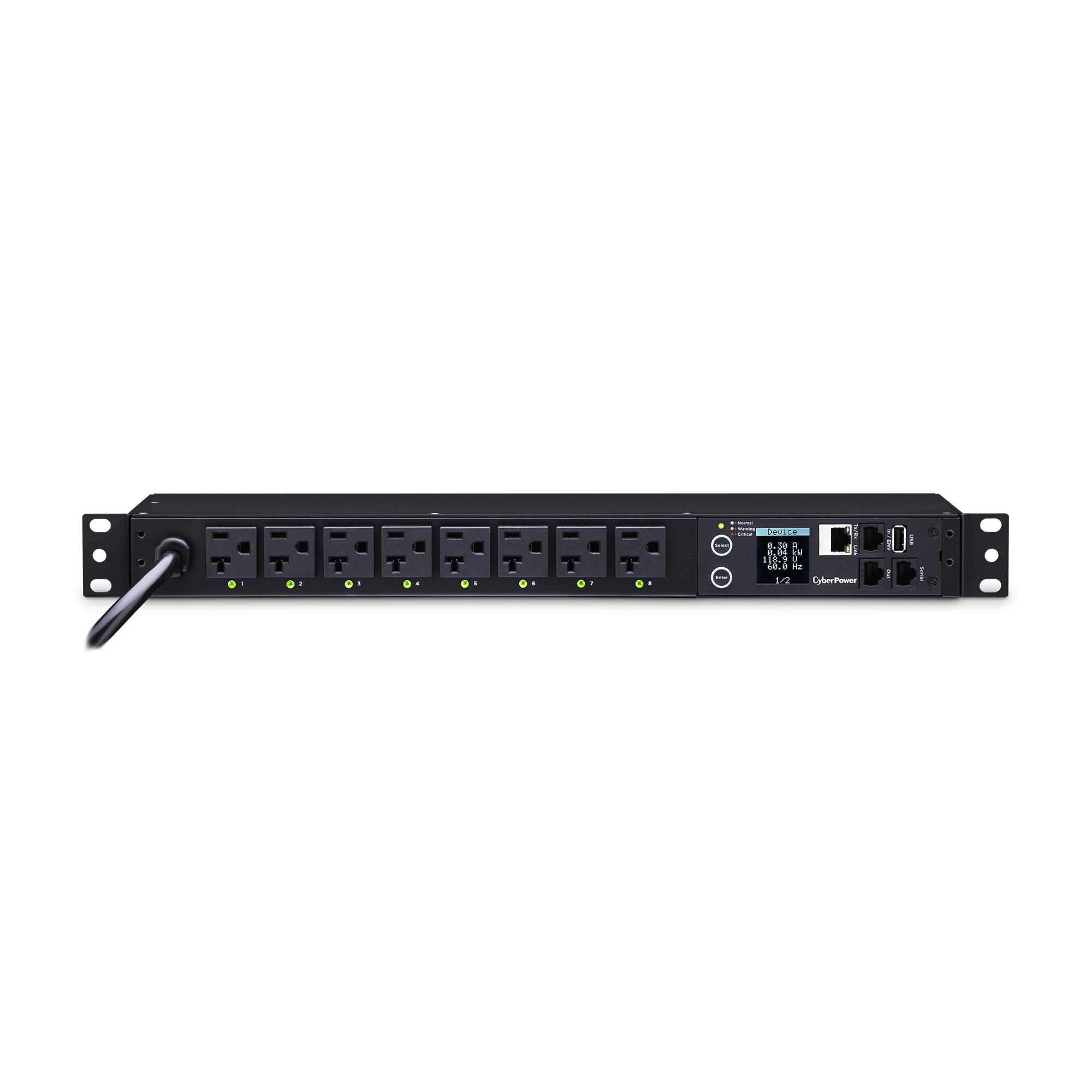 SWITCHED PDU 1U 20A 120V NE MA L5-20P 8 NEMA 5-20R