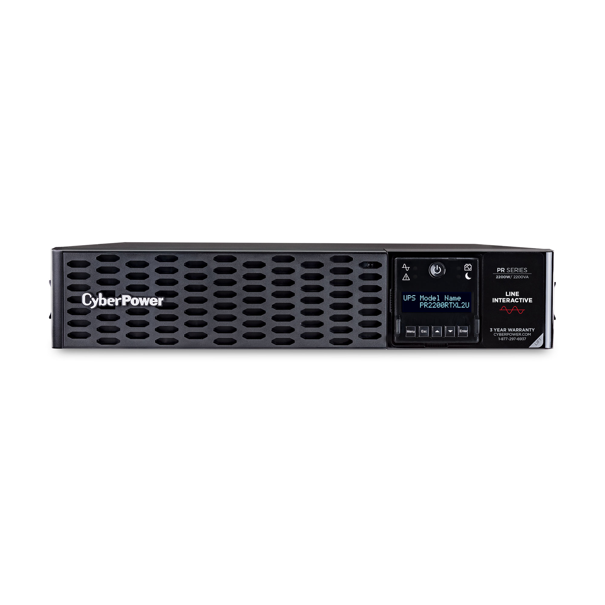 UPS CYBERPOWER 2200VA/2200W. SALIDA DE ONDA SENOIDAL 2U PERMIT