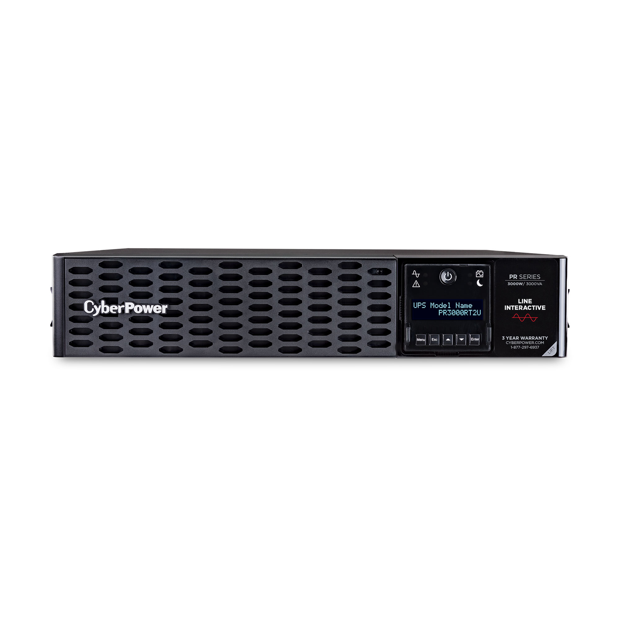 UPS CYBERPOWER 3KVA 3KW SALIDA DE ONDA SENOIDAL 2U GARANTOA 3 YE