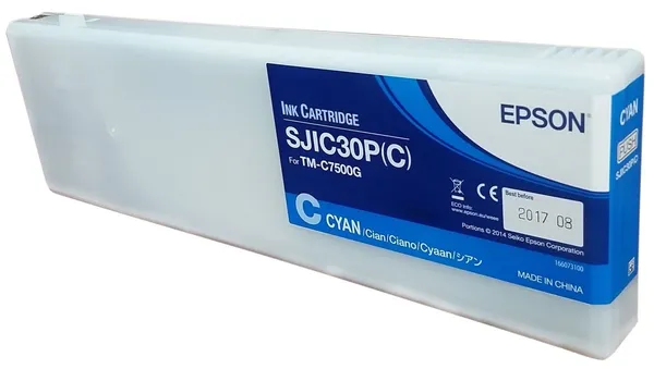 EPSON CW CARTUCHO TINTA CYAN PARA TM-C7500GE / C7500 G