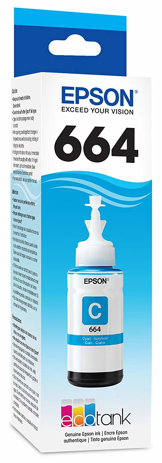 BOTELLA DE TINTA CYAN L120 L310/380/395/495/575/655/656/1455