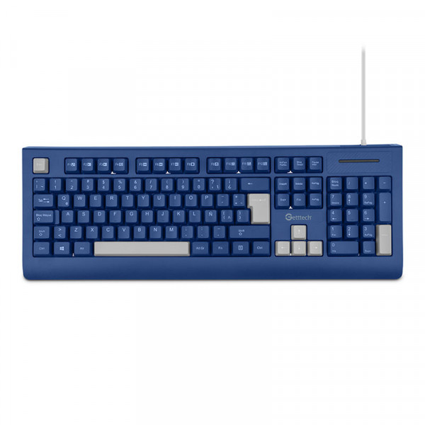 GETTTECH TECLADO COLORIDO AZUL ONES USB CON REPOSAMANOS AZU