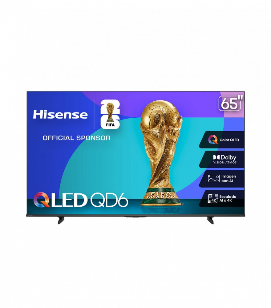 PANTALLA HISENSE QLED TV 65 INC NATIVE REFRESH 60HZ 4K ALEXA GOOGLE