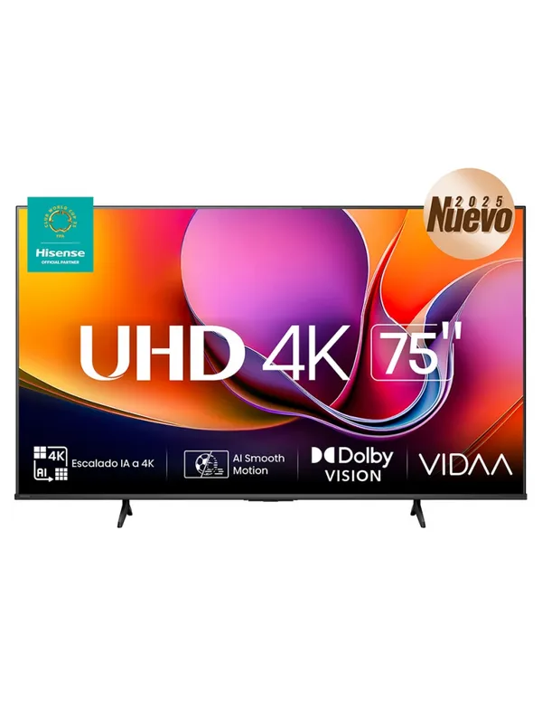 PANTALLA HISENSE LED TV 75 INC REFRESH 60HZ 4K  VIDAA