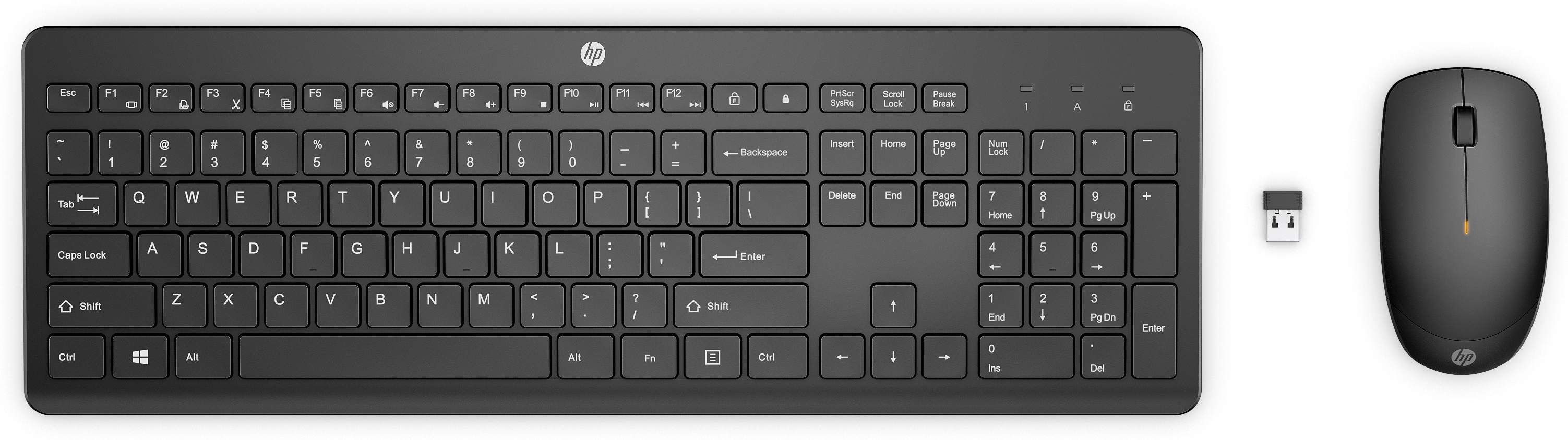 COMBO TECLADO Y MOUSE OPTICO HP 235 INALAMBRICO 1600PPP 1YW