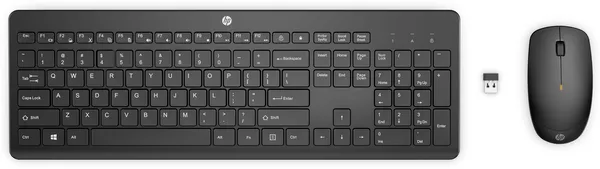 COMBO TECLADO Y MOUSE OPTICO HP 235 INALAMBRICO 1600PPP 1YW