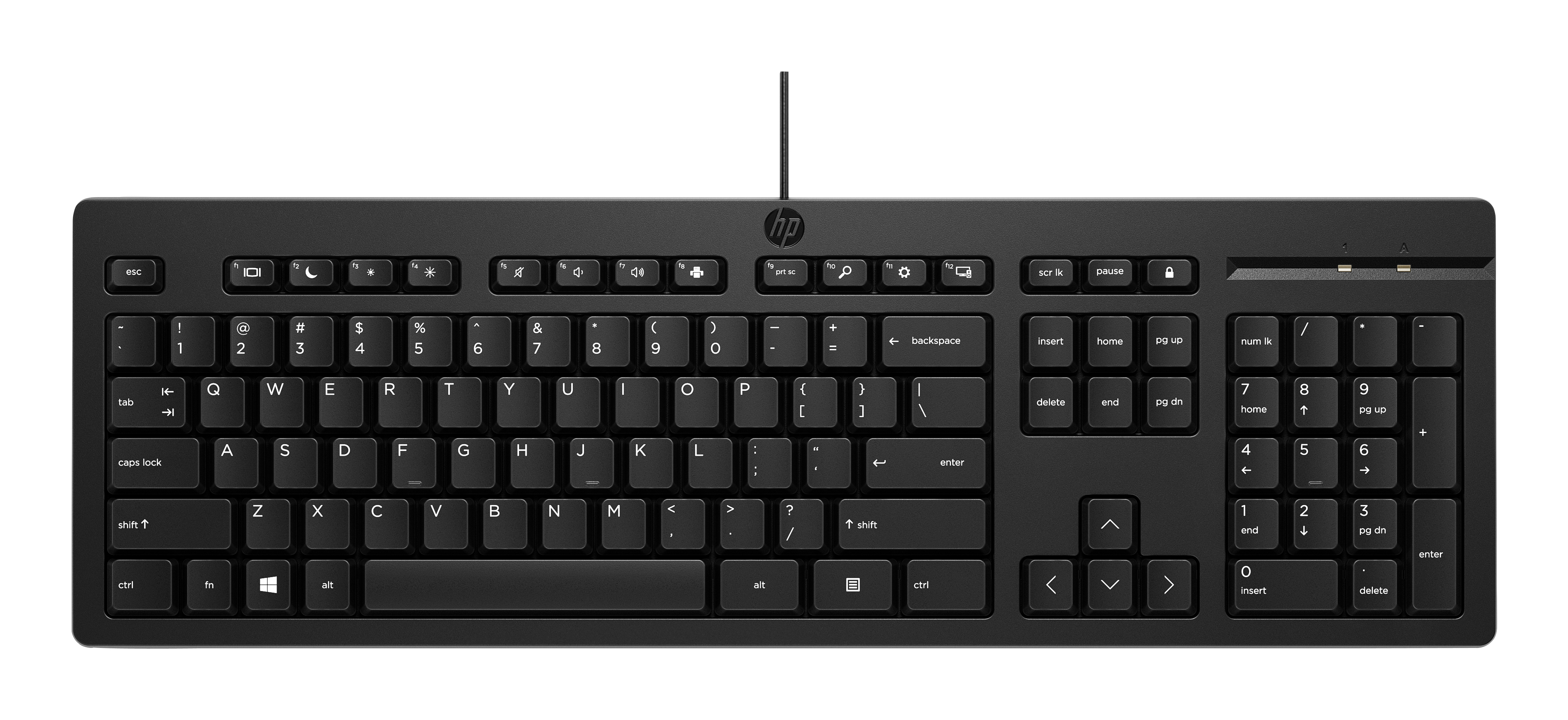 TECLADO ALAMBRICO HP 125 USB-A 180CM NEGRO 50 RECICLADO 1YW