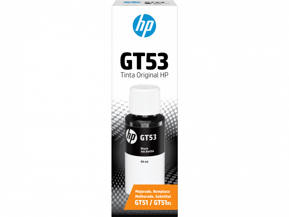 BOTE TINTA HP GT53 NEGRO 90ML 4.000 PAGS HP SMART TANK