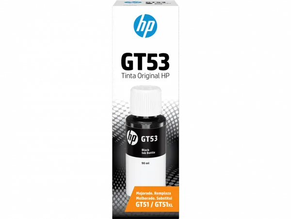 BOTE TINTA HP GT53 NEGRO 90ML 4.000 PAGS HP SMART TANK