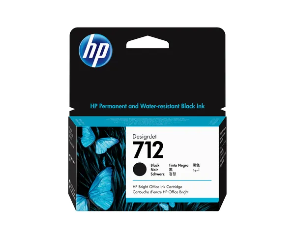 HP 712 NEGRO 38ML TINTA AMPLIO FORMATO 3ED70A