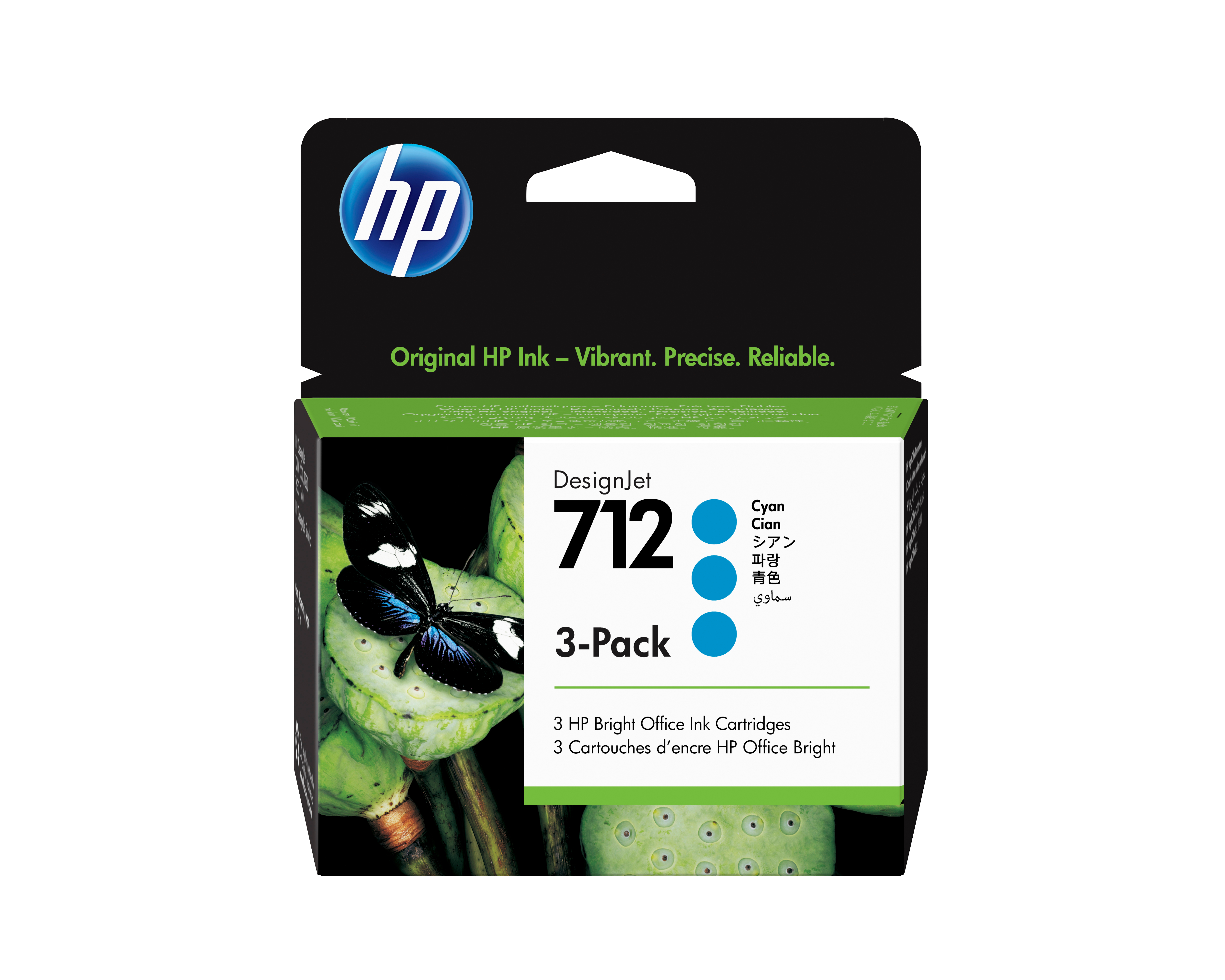 HP 712 CYAN 29ML 3-PACK TINTA AMPLIO FORMATO 3ED77A