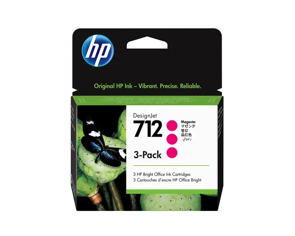 HP 712 MAGENTA 29ML 3-PACK TINTA AMPLIO FORMATO 3ED78A
