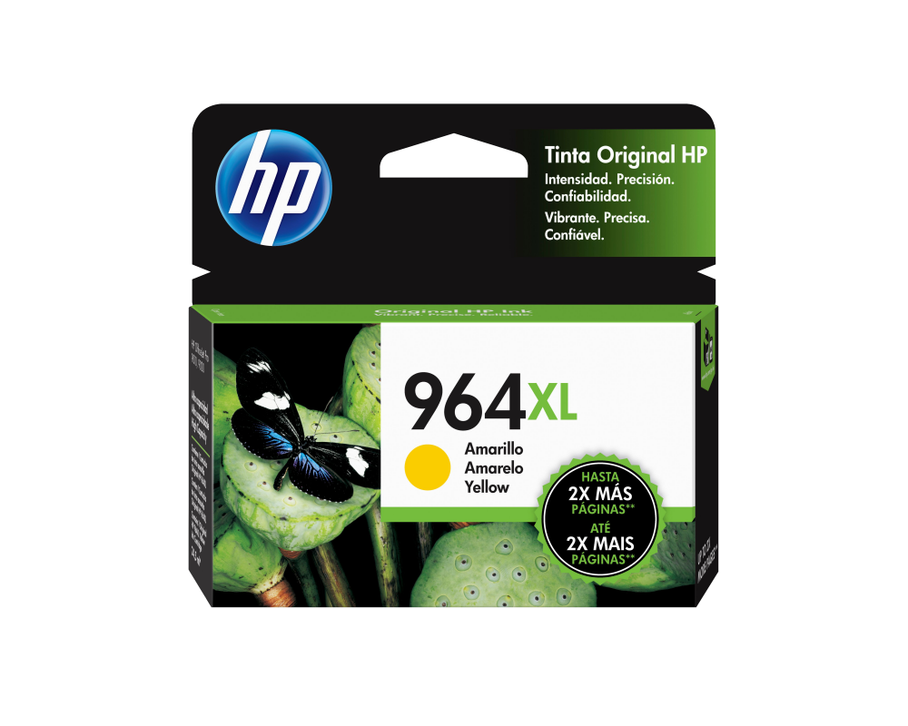 TINTA AMARILLO HP 964XL RENDIMIENTO 1600 PAGINAS 3JA56AL