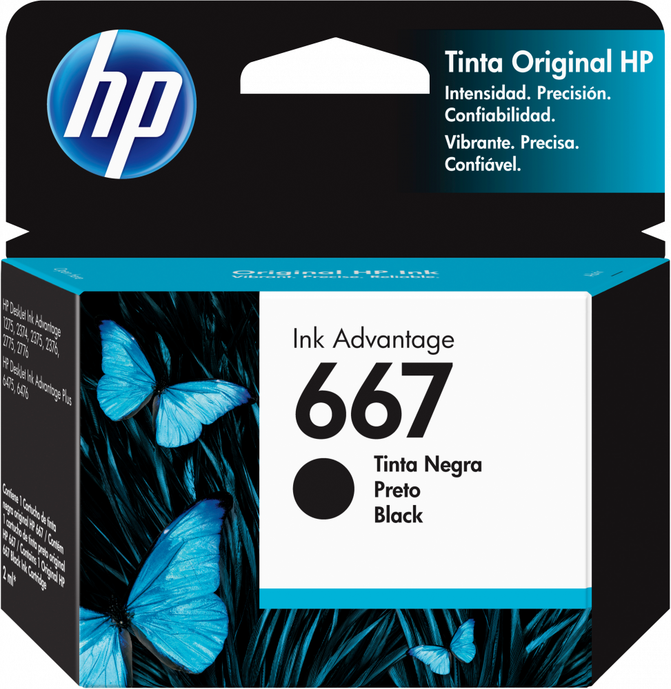 TINTA NEGRO HP 667 RENDIMIENTO 120PAGS 3YM79AL
