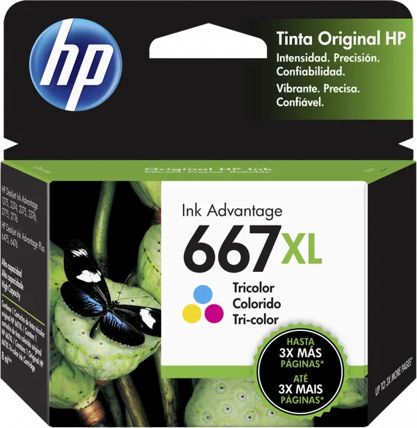 TINTA TRICOLOR HP 667XL RENDIMI 330PAGS 3YM80AL