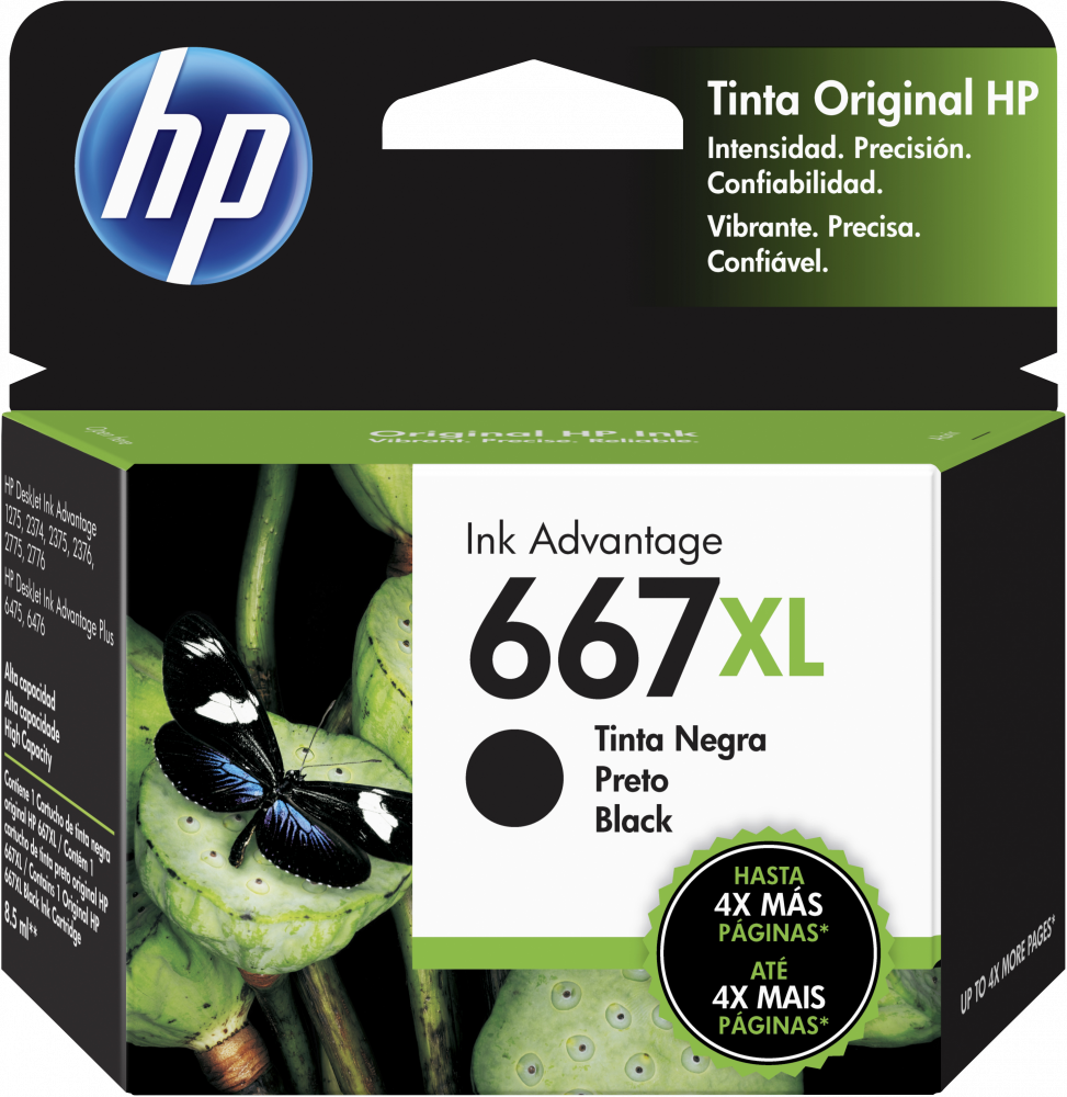 TINTA NEGRO HP 667XL RENDIMIN 480PAGS 3YM81AL