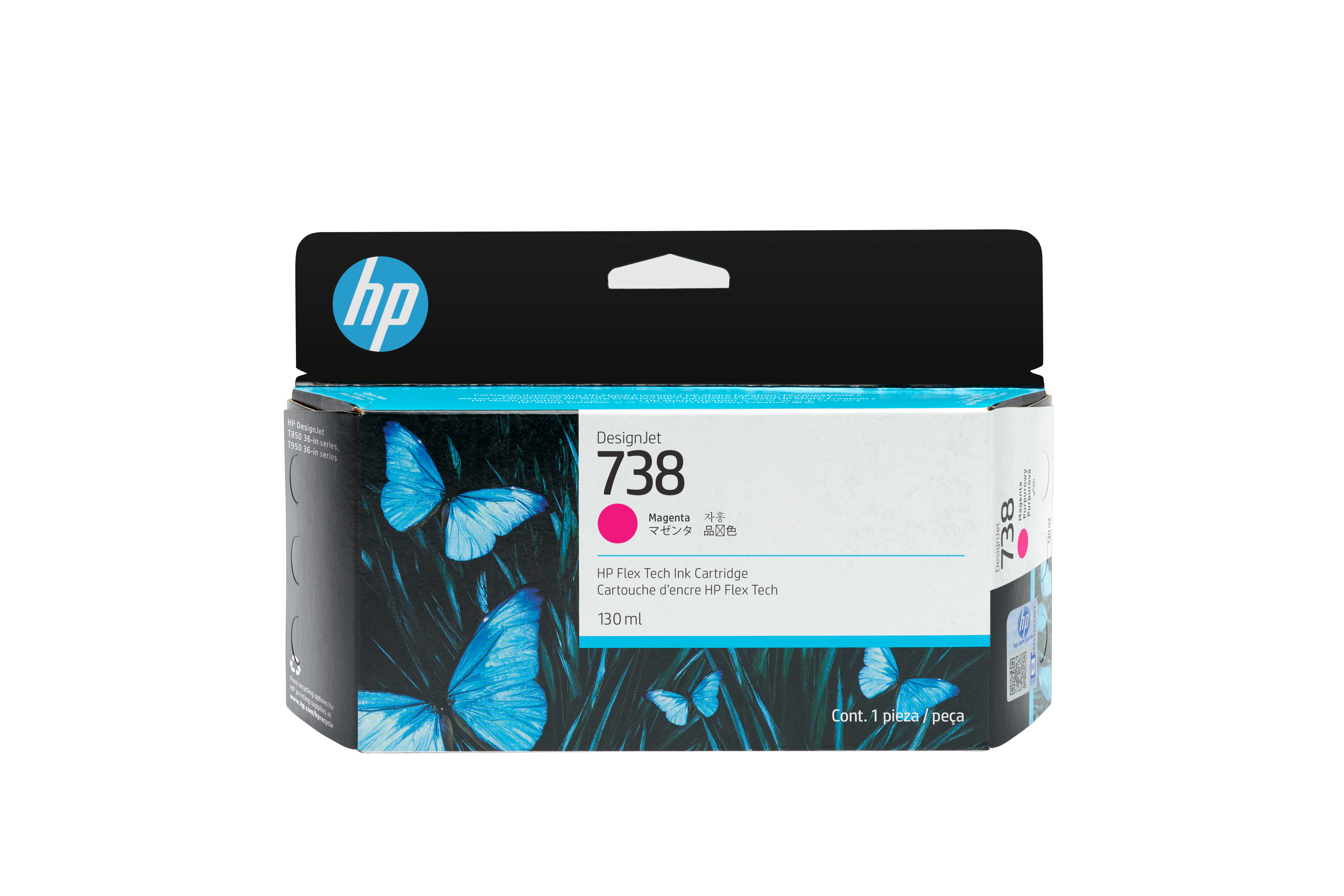 HP 738 MAGENTA 130ML TINTA AMPLIO FORMATO 498N6A