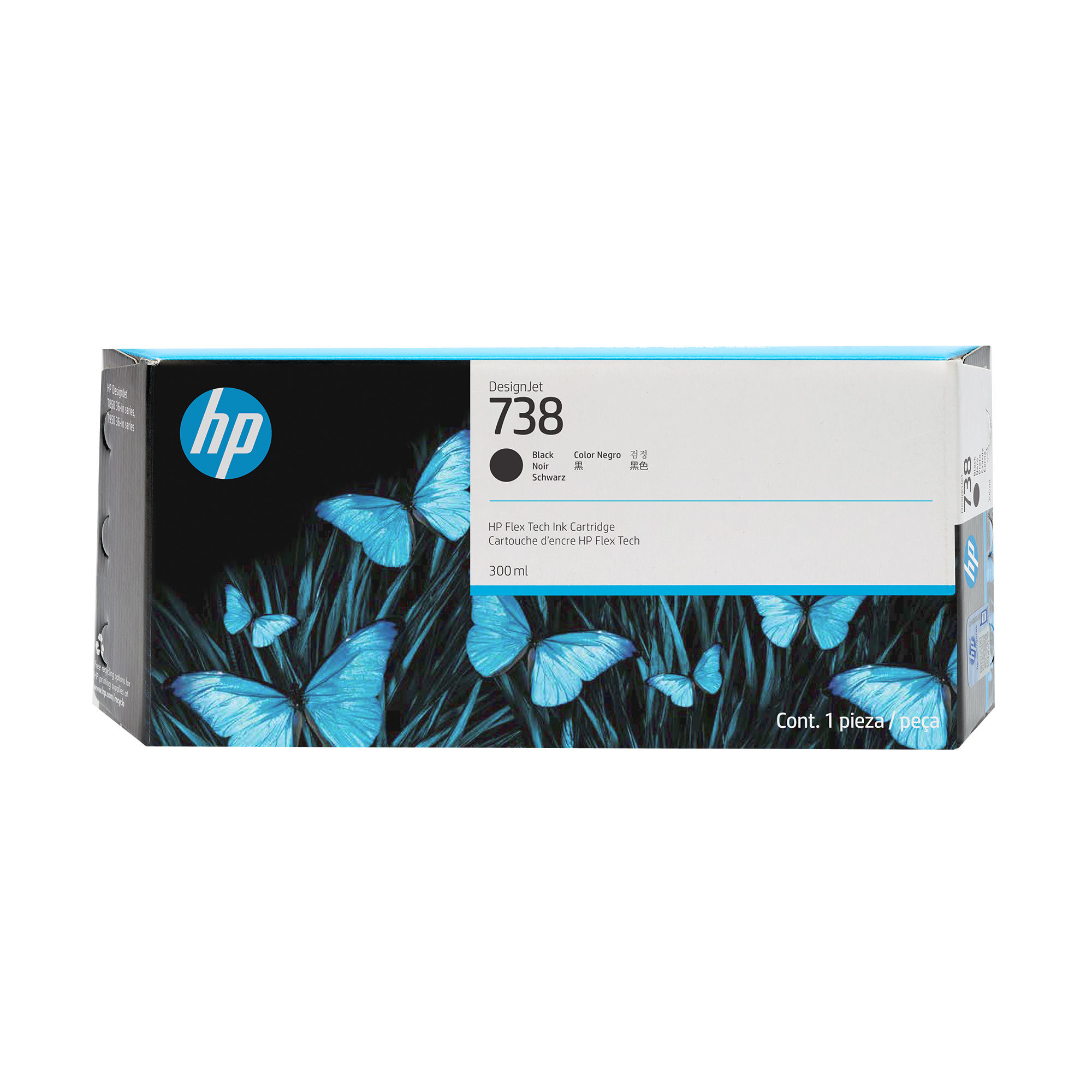 HP 738 NEGRO 300ML TINTA AMPLIO FORMATO 498N8A