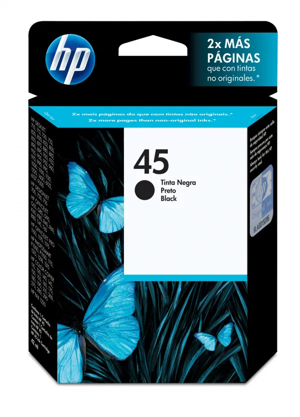 TINTA NEGRA HP 45 RENDIMIENTO 930PAGS.51645AL