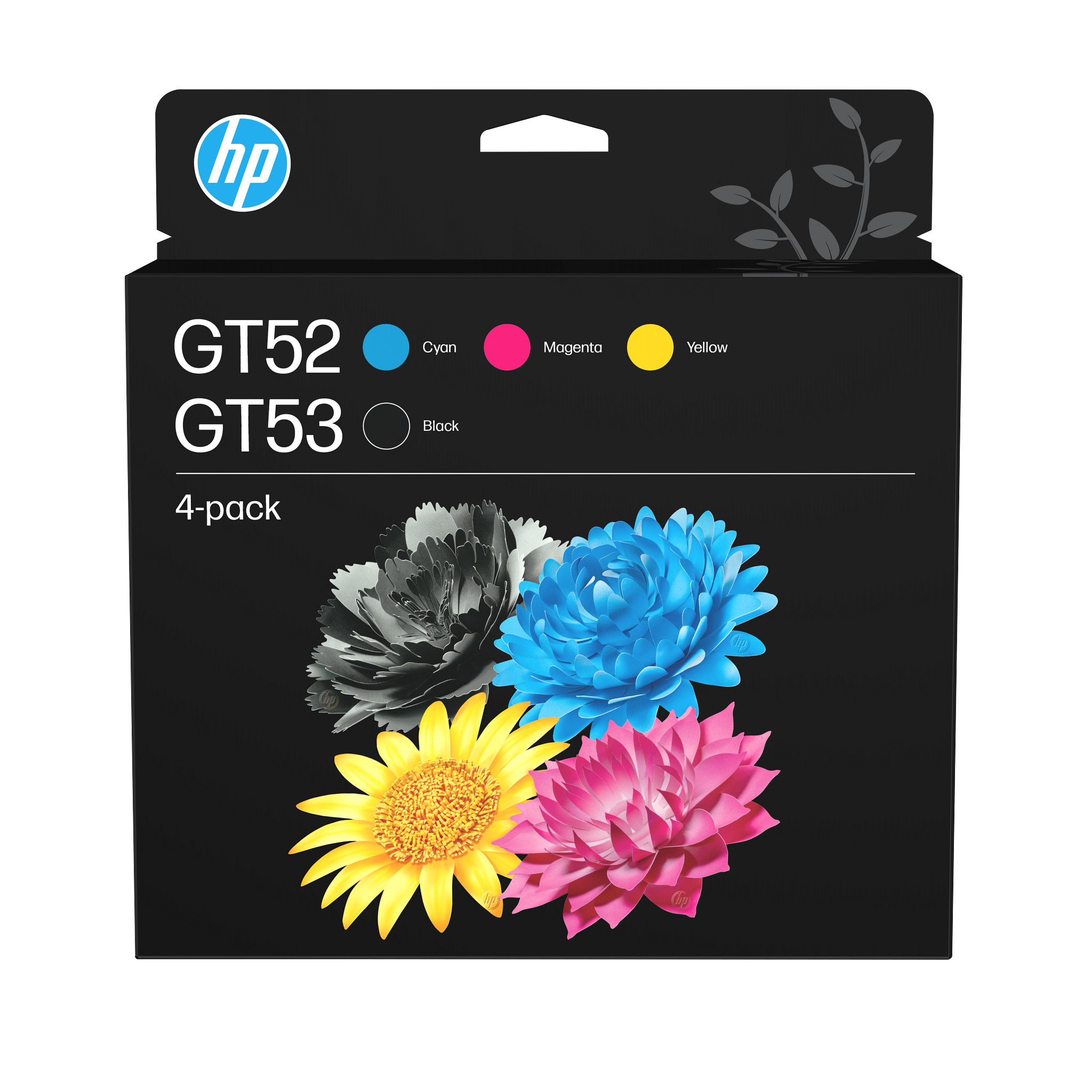 HP GT53/GT52 ORIGINAL INK BOTTLE COMBO 4-PACK