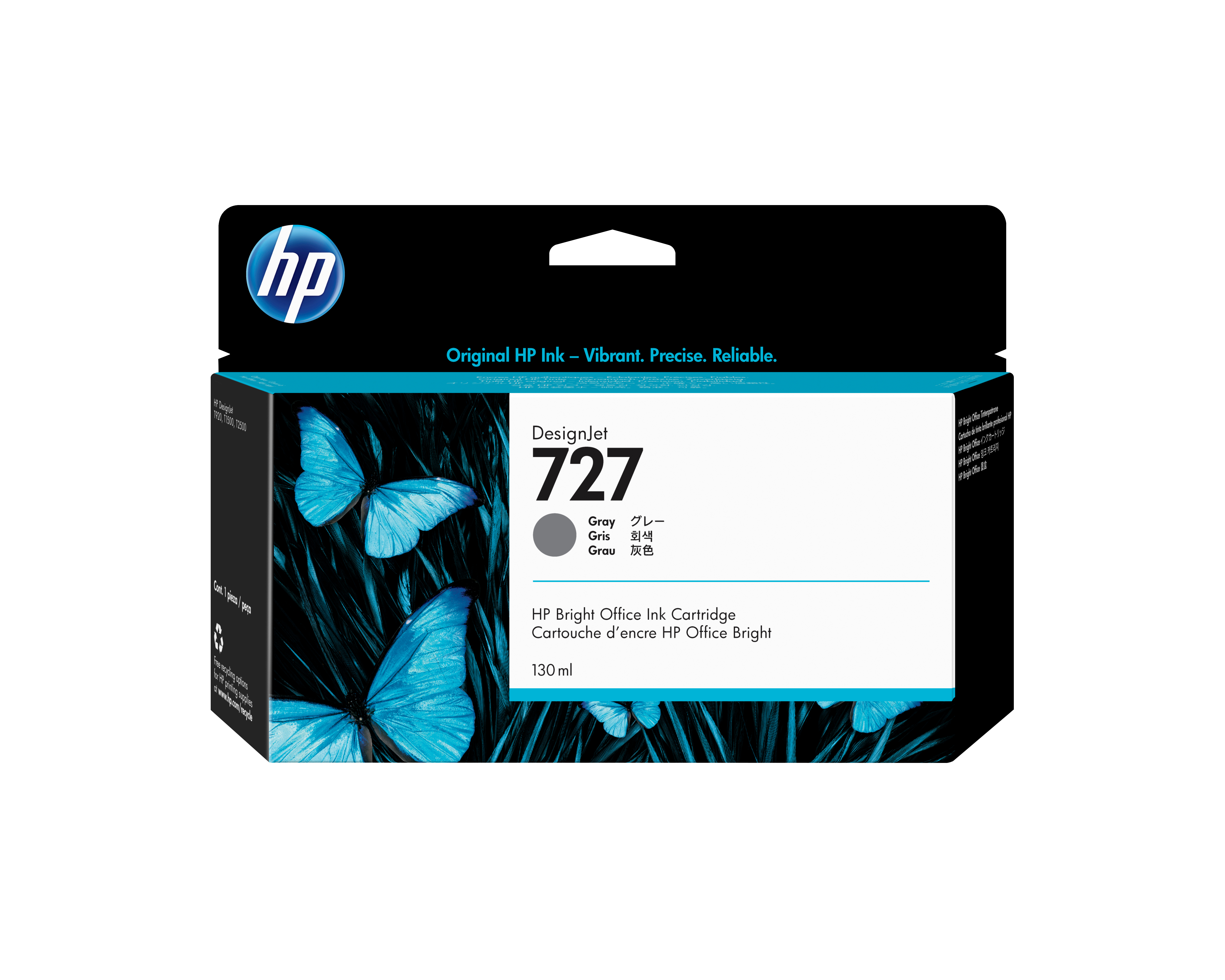 HP 727 GRIS 130ML TINTA AMPLIO FORMATO B3P24A