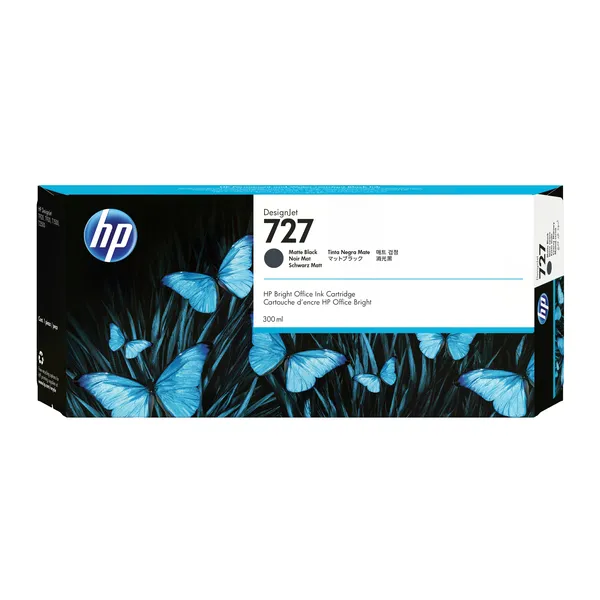 HP 727 NEGRO MATTE 300ML TINTA AMPLIO FORMATO C1Q12A