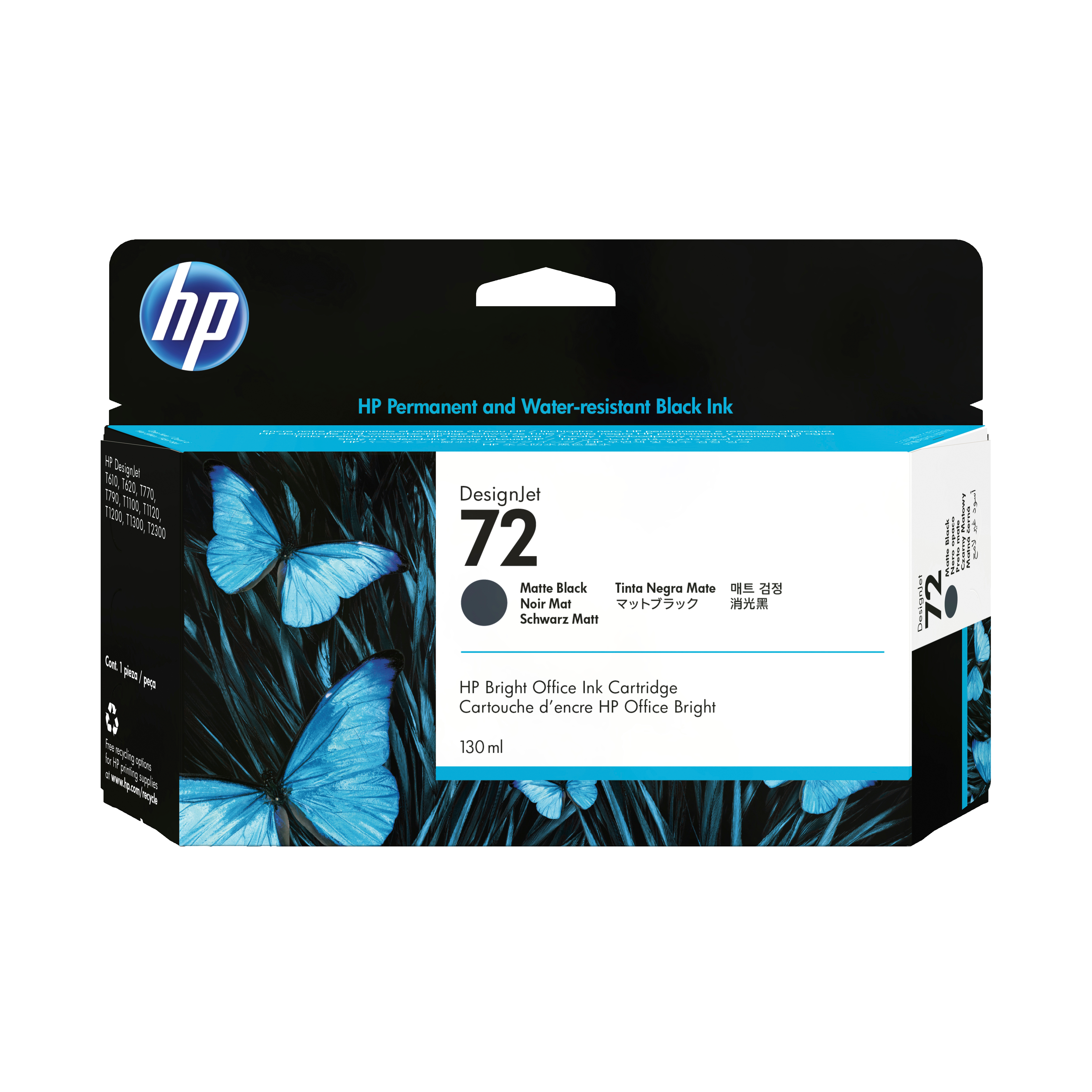 HP 72 NEGRO MATTE 130ML TINTA AMPLIO FORMATO C9403A