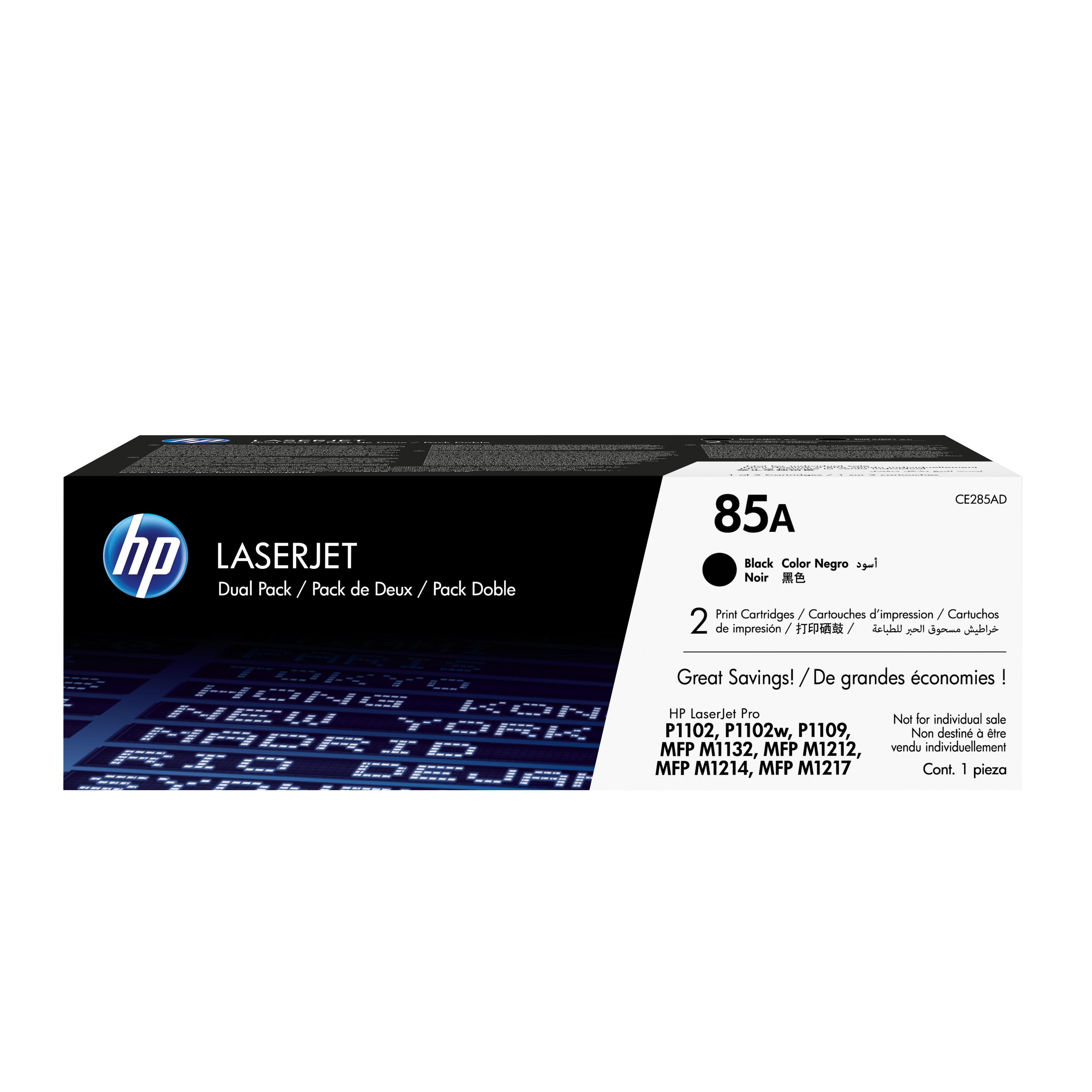 HP 85A BLK DUAL PACK LJ TONER CE285AD OPG