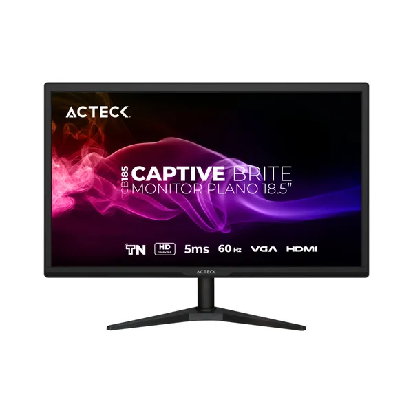 MONITOR ACTECK CAPTIVE BRITE CB186 LED 18.5IN 1366X768 HD 60HZ H
