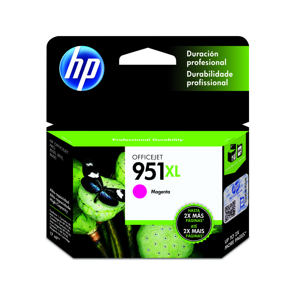 TINTA MAGENTA HP 951XL RENDIMIENTO 1500POIGS CN047AL