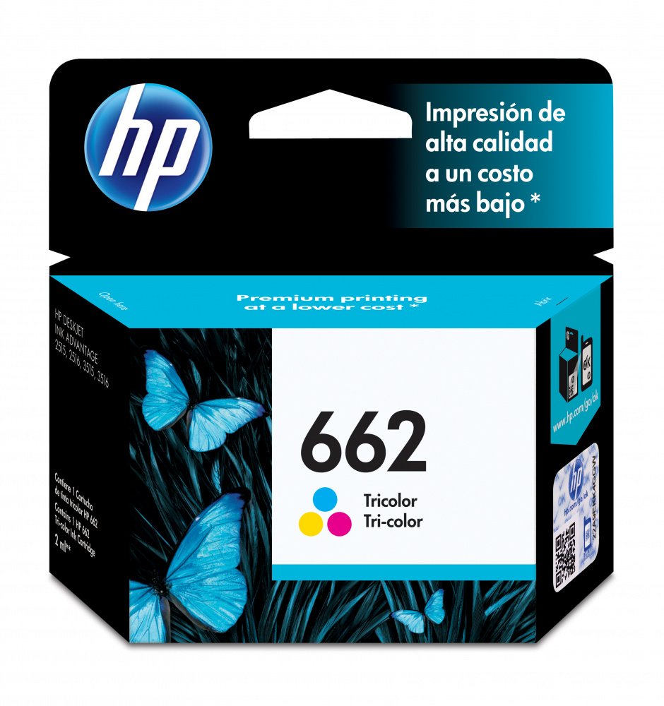 TINTA TRI-COLOR HP 662 RENDIMIENTO 100PAGS.CZ104AL
