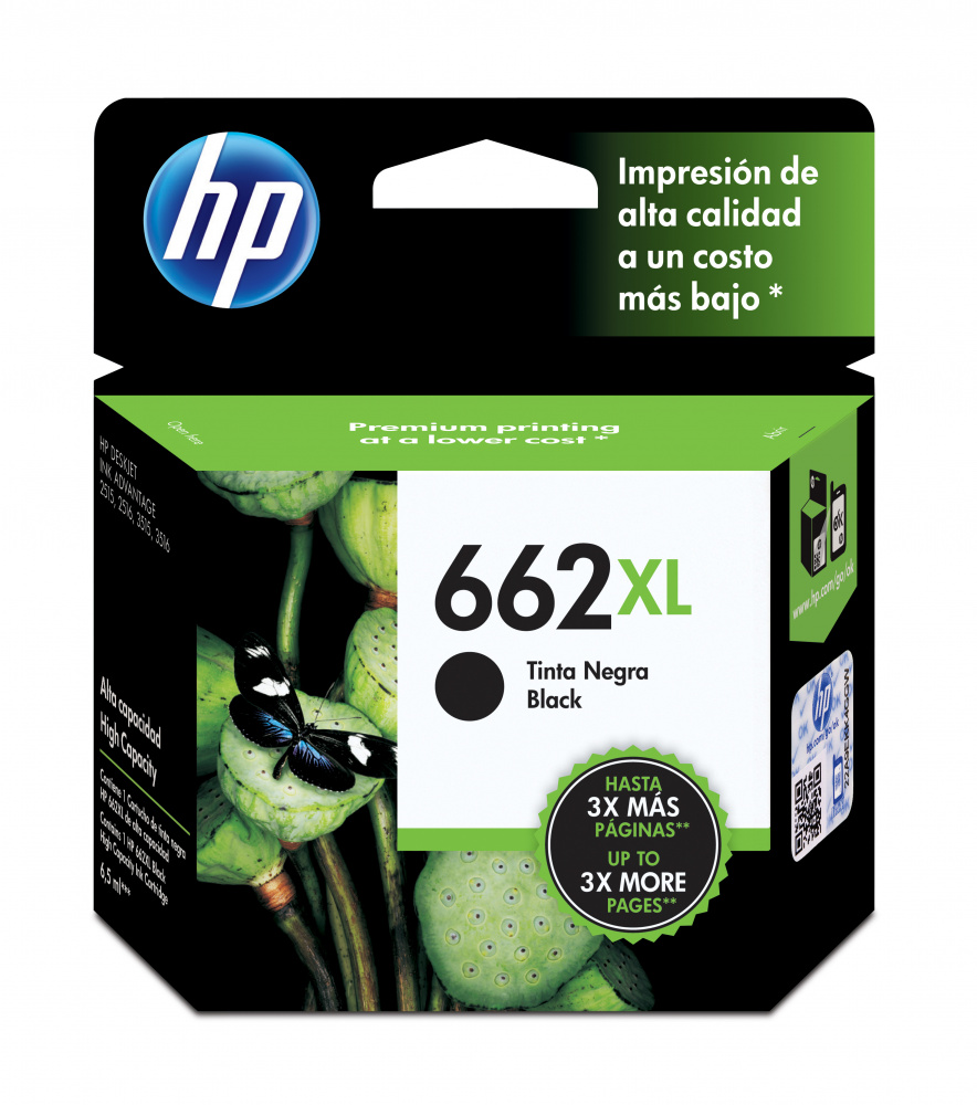TINTA NEGRA HP 662XL RENDIMIENTO 360PAGS.CZ105AL