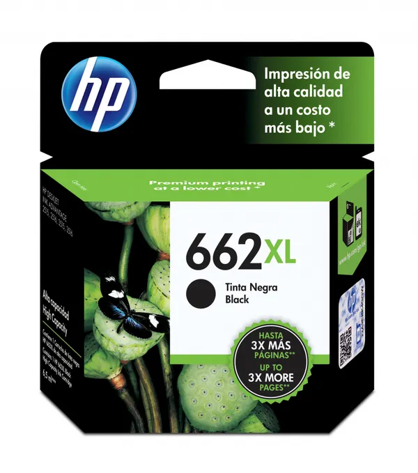 TINTA NEGRA HP 662XL RENDIMIENTO 360PAGS.CZ105AL