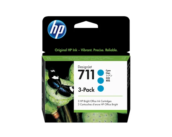HP 711 CYAN 3-PACK 29ML TINTA AMPLIO FORMATO CZ134A
