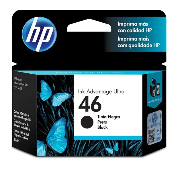 TINTA NEGRA HP 46 0