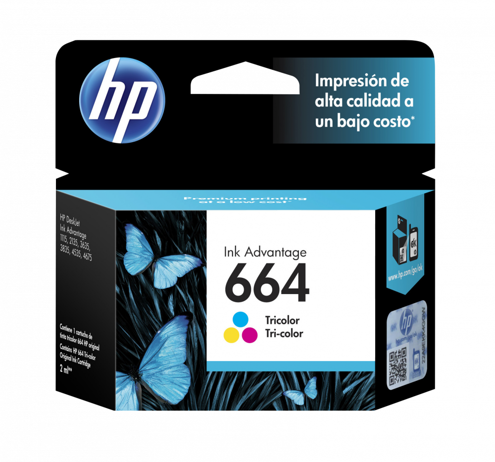 TINTA TRI-COLOR HP 664 0
