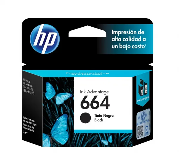 TINTA NEGRA HP 664 F6V29AL