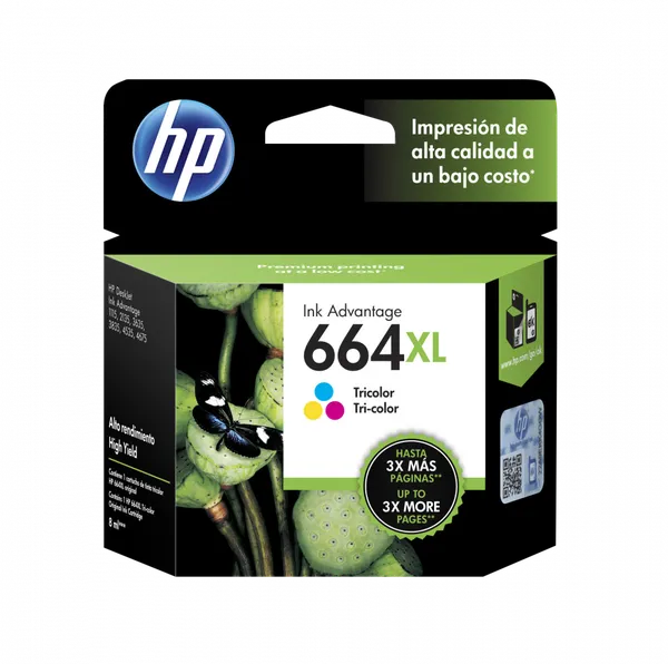 TINTA TRI-COLOR HP 664XL RENDIMIENTO 330PAGS.F6V30AL
